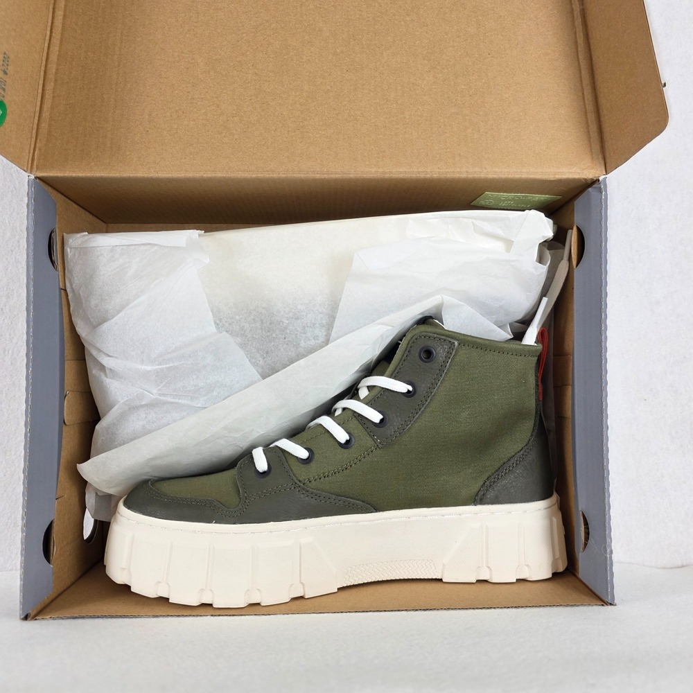 Palladium Pallatower Hi‎ Women's Platform Boots Size 9.5 Olive Night New in  Box - Picture 2 of 9